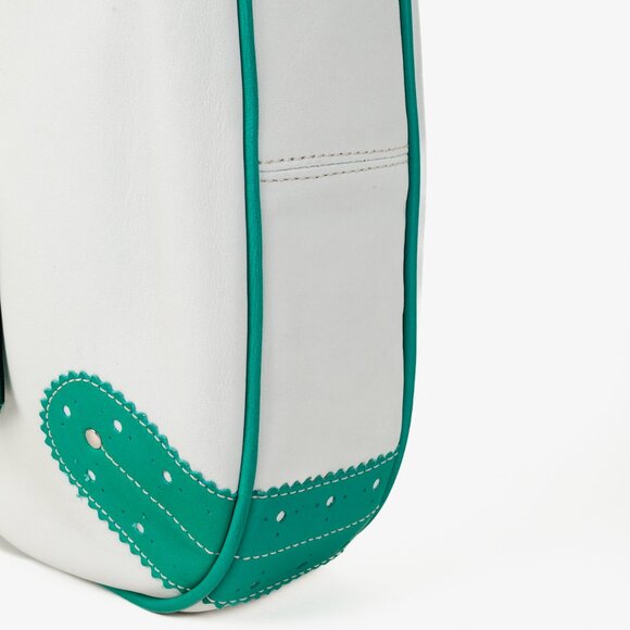 Burberry Shades of Green Vintage Brogue Hobo Shoulder Bag - Picture 5 of 14